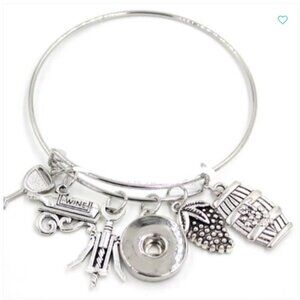 Wine Lovers Bangle Bracelet